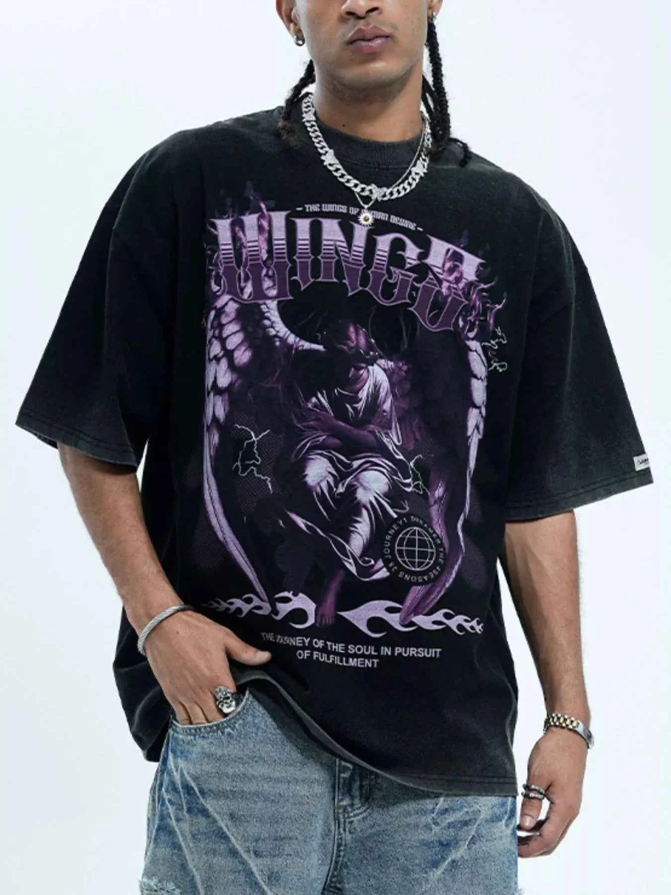 Men's Graphic Short Sleeve Oversized T-Shirt