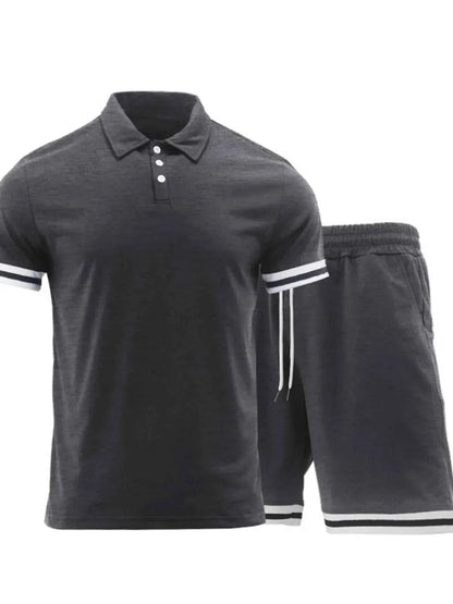 Men's Short Sleeve Polo and Shorts Set