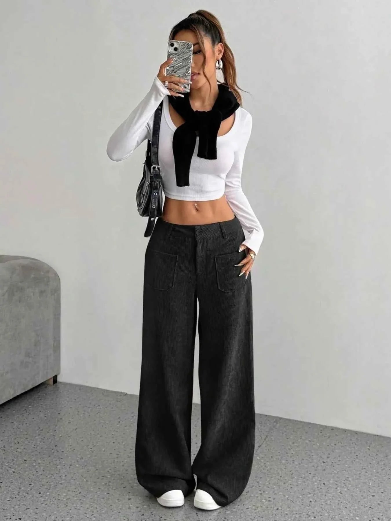 Wide Leg Corduroy Pants