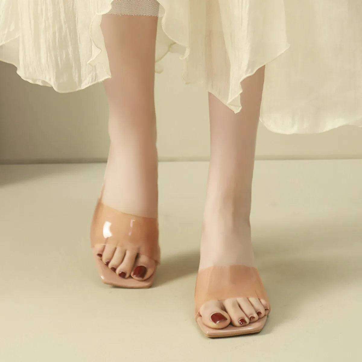 Open Toe Block Heels Sandals