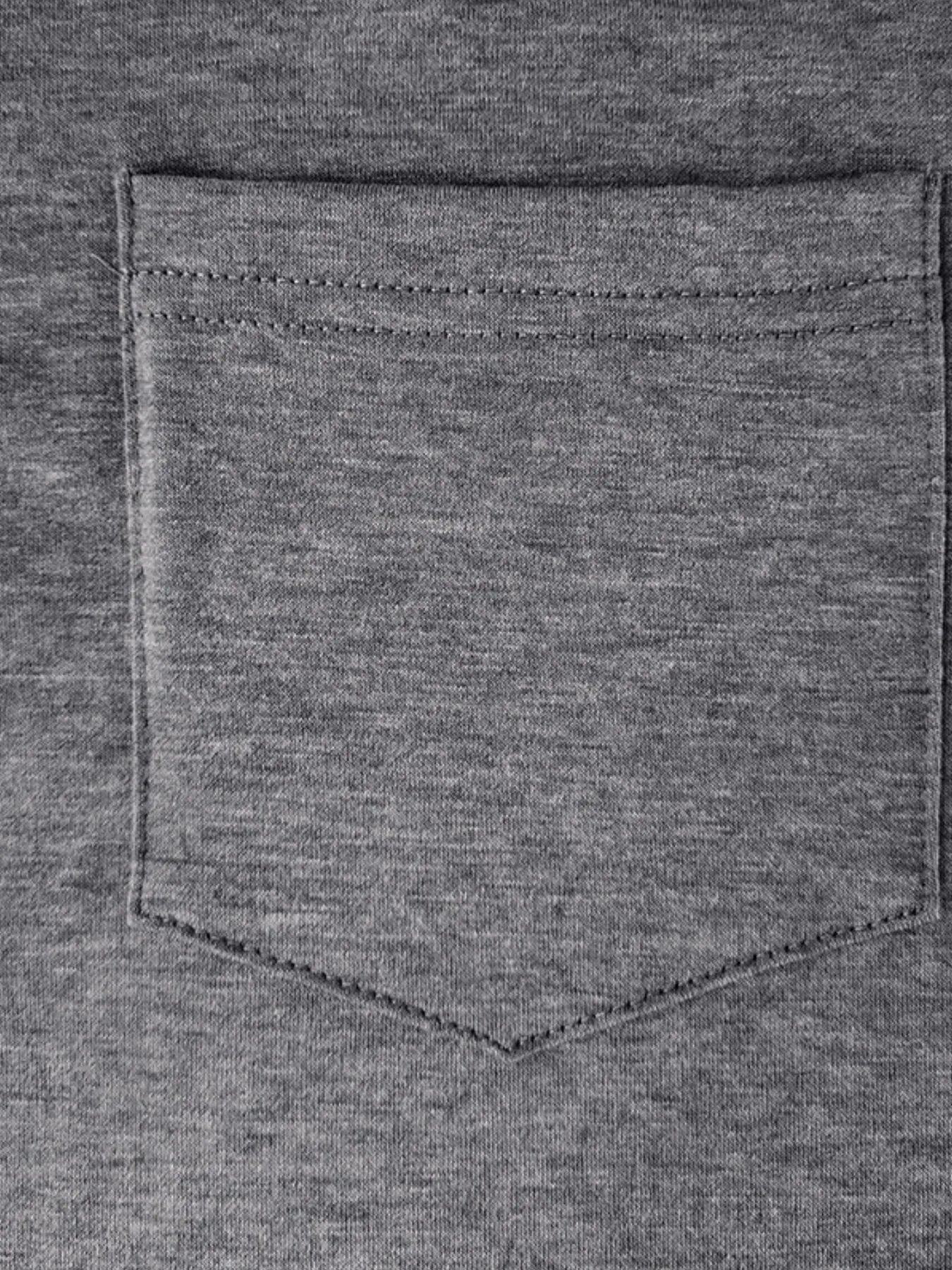 Men's Full Size Long Sleeve Pocket Polo Shirt Plus Size