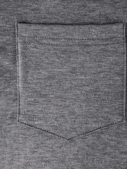 Men's Full Size Long Sleeve Pocket Polo Shirt Plus Size