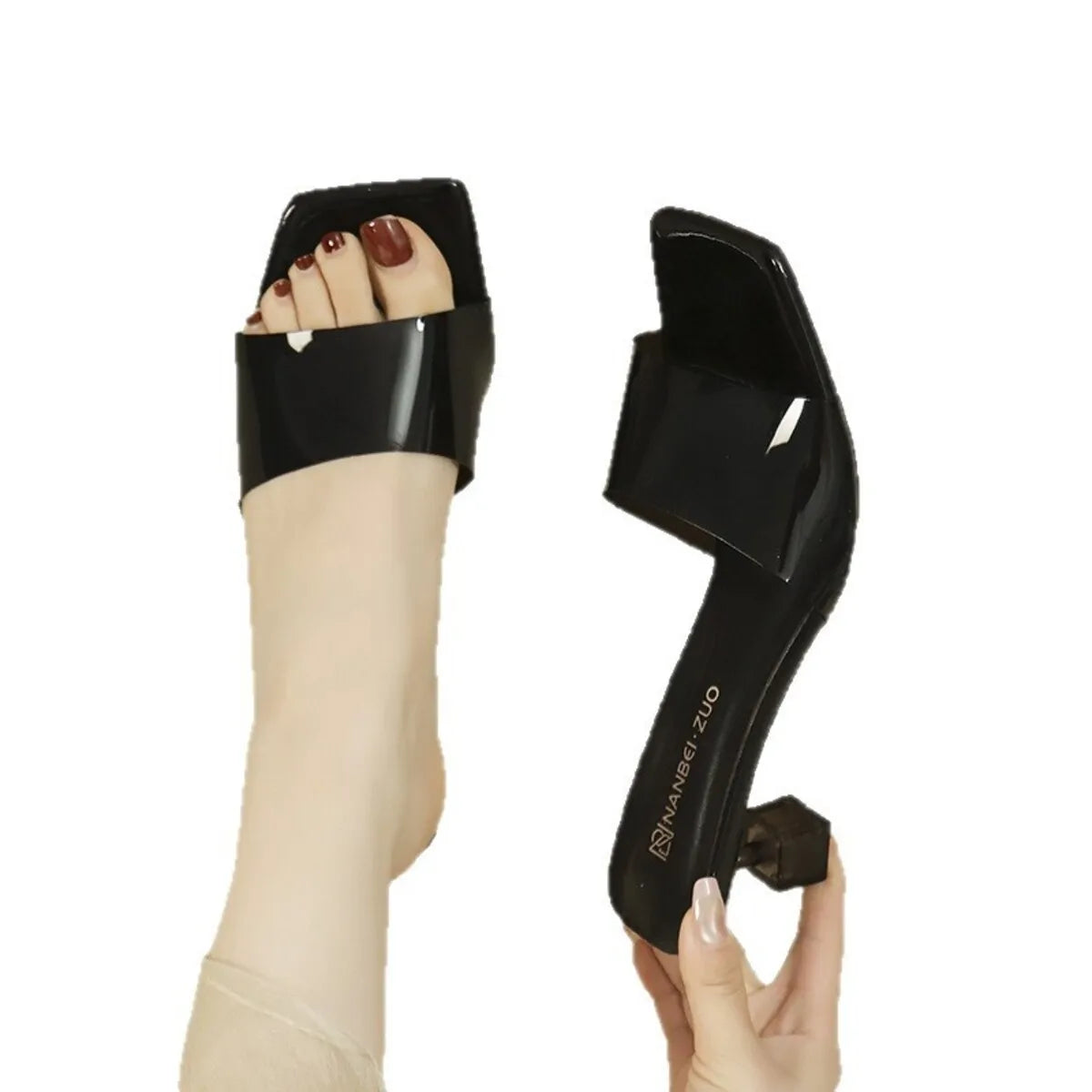 Open Toe Block Heels Sandals