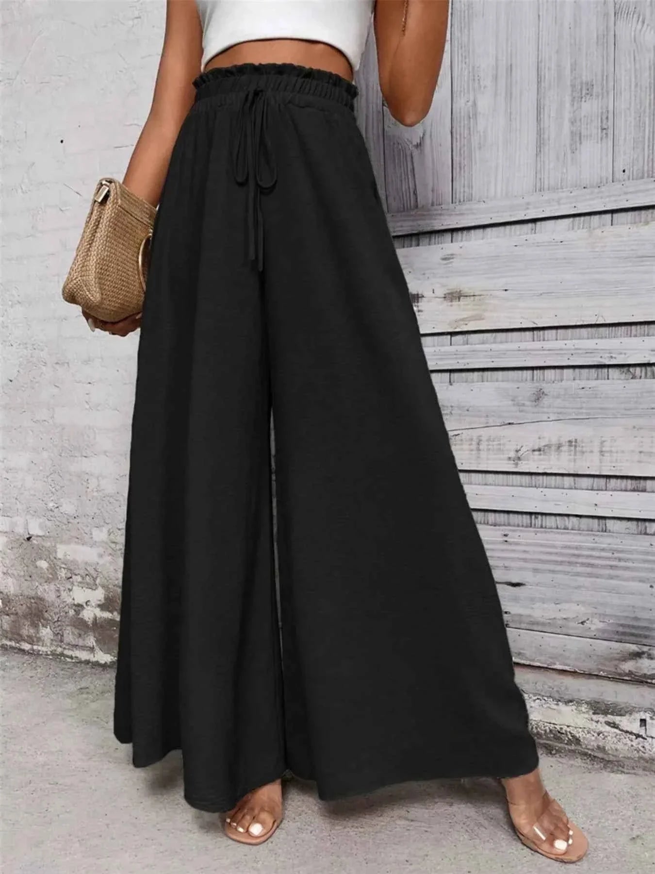 Frill Wide Leg Pants