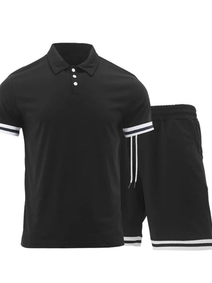 Men's Short Sleeve Polo and Shorts Set