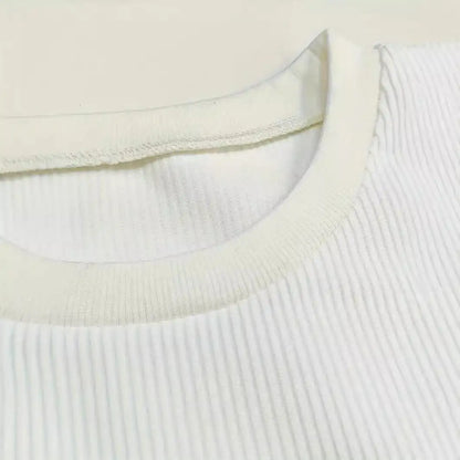 European And American Slim Fit Round Neck Pullover Short Sleeve Trousers Two-piece Set