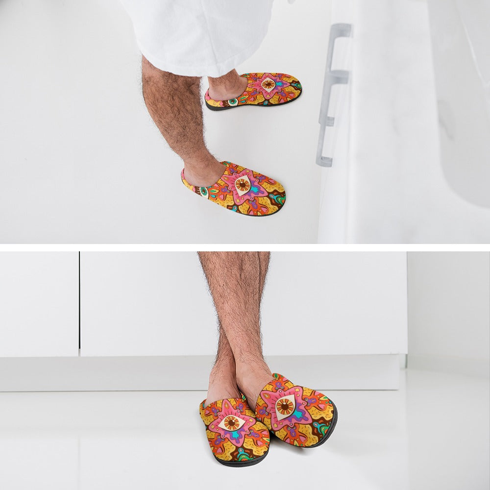 Pantuflas de algodón para artistas de EDM, suaves, cómodas, antideslizantes, impermeables y resistentes a los olores. Regalos para festivales de música, para hombre y mujer. Edición limitada.
