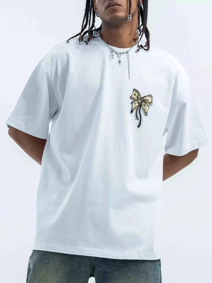 Men's Bow Graphic Oversized T-Shirt
