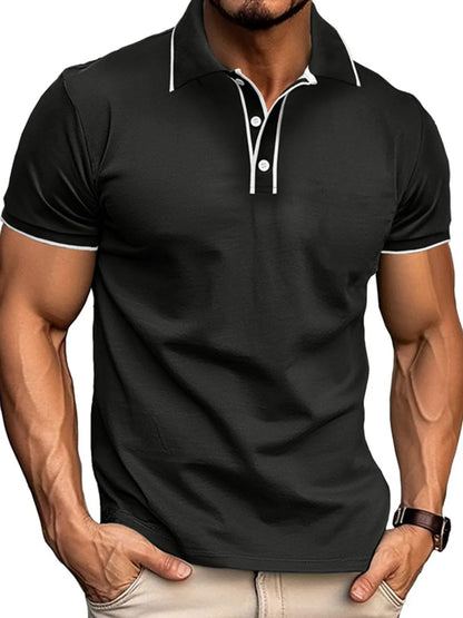Men's Slim Fit Polo Shirt with Contrast Trim