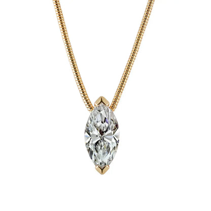 1 Carat Moissanite 925 Sterling Silver Necklace