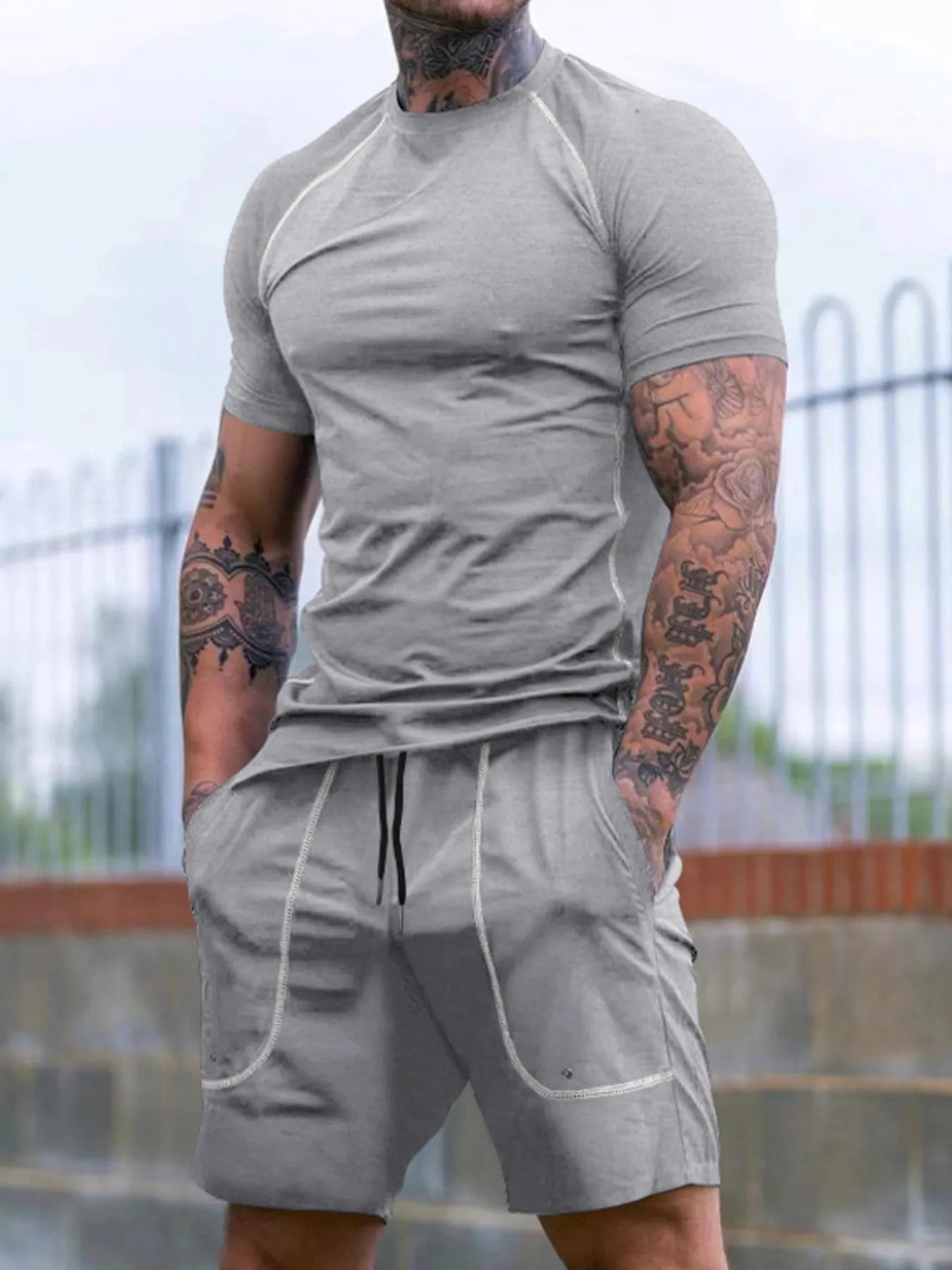 Comfy Men's 2-Piece Pocket Tee & Shorts Set