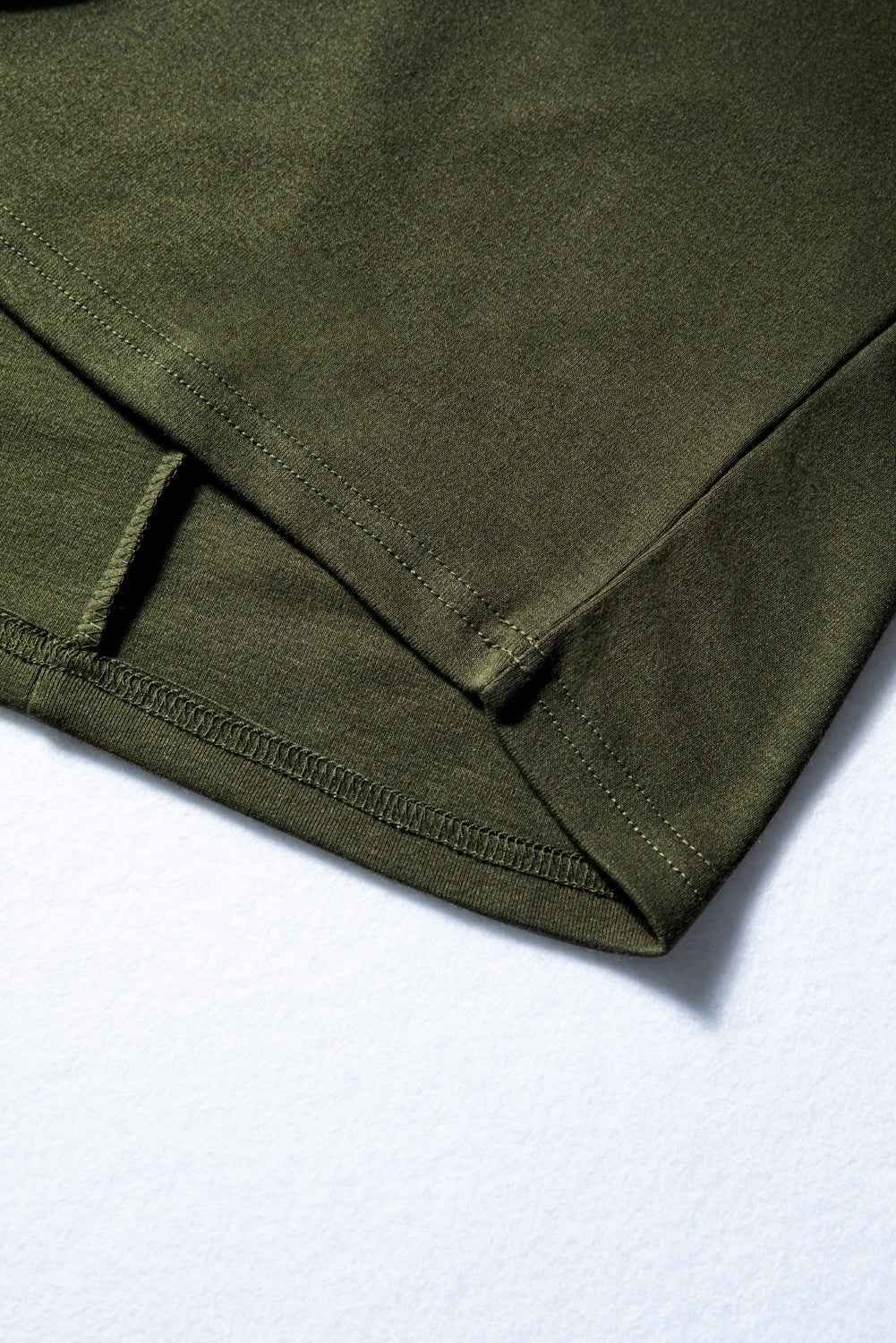 Four Leaf Clover Solid Color Extended Cuffs Long Sleeve Top