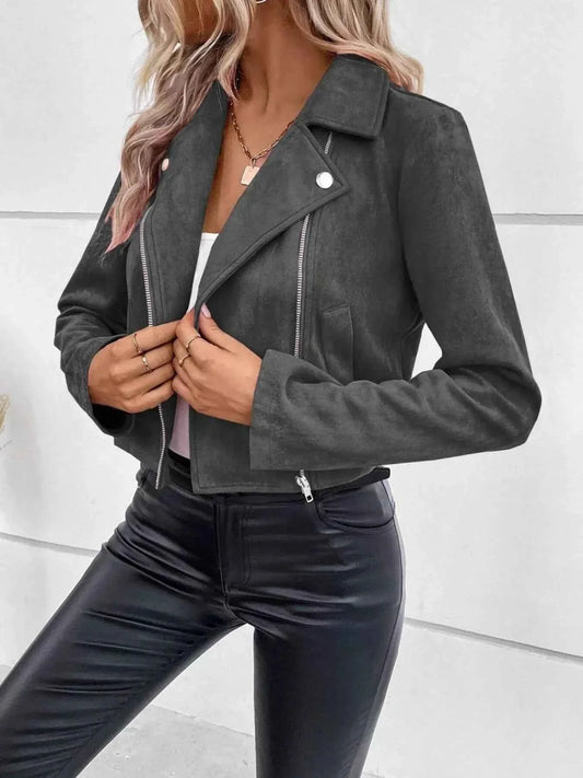 Zip Up Cropped Jacket
