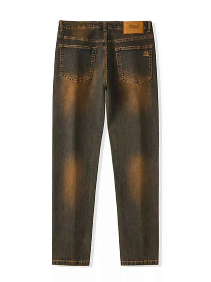 Men's Washed Straight Leg Fit Jeans