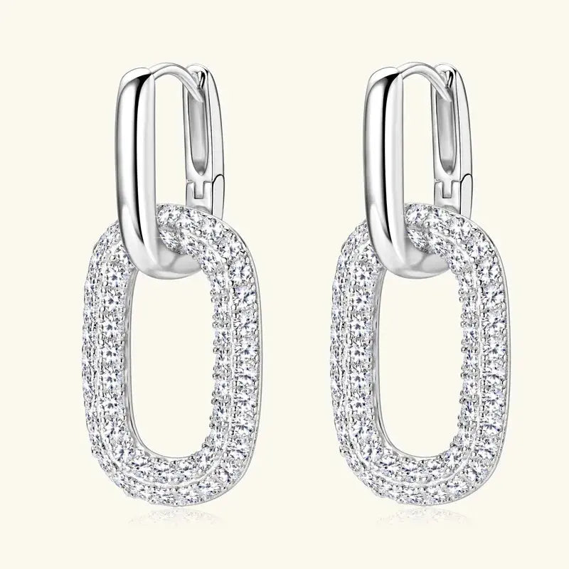 2.16 Carat Moissanite 925 Sterling Silver Earrings