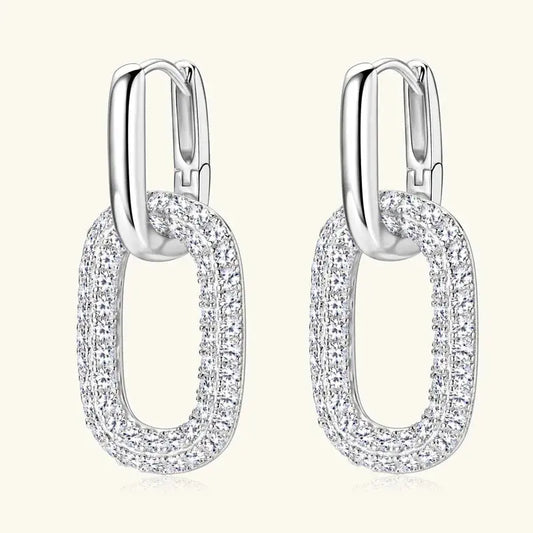 2.16 Carat Moissanite 925 Sterling Silver Earrings