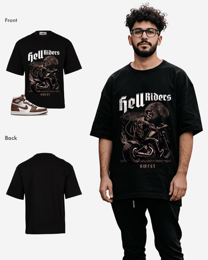 G West Devil Hell Riders Oversized Men's T-Shirt
