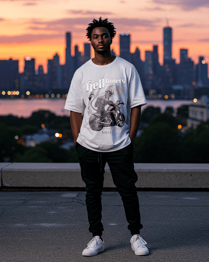 G West Devil Hell Riders Oversized Men's T-Shirt