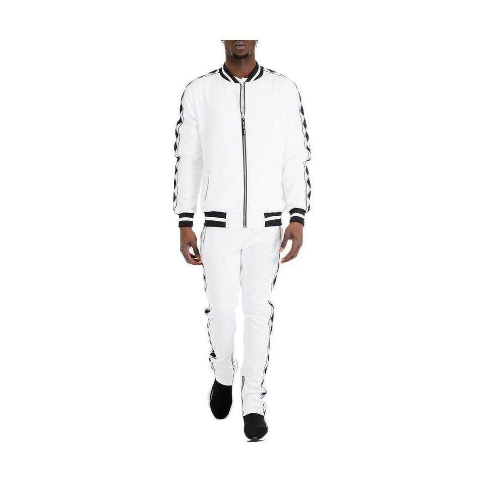 Conjunto deportivo con cinta de diamante blanco para hombre