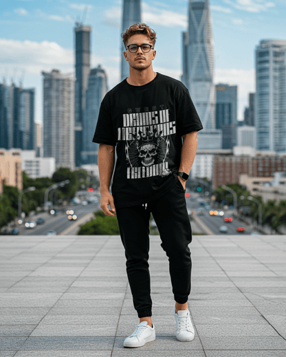 G-West Drums Of Liberations Oversized T-Shirt Mens