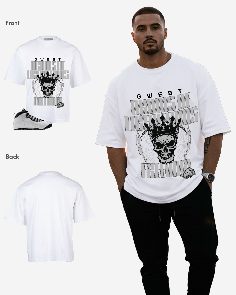G-West Drums Of Liberations Oversized T-Shirt Mens