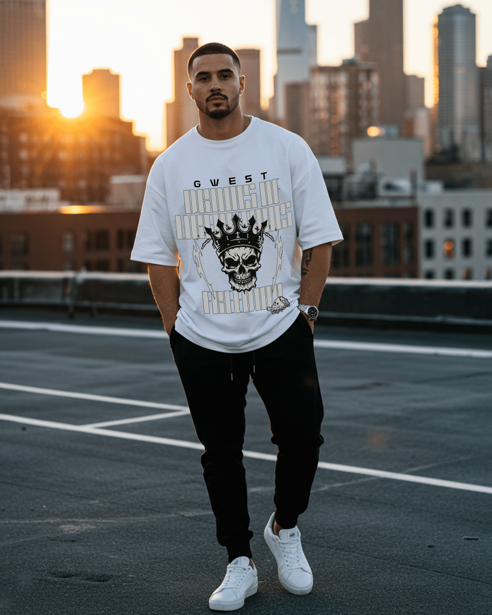 G-West Drums Of Liberations Oversized T-Shirt Mens