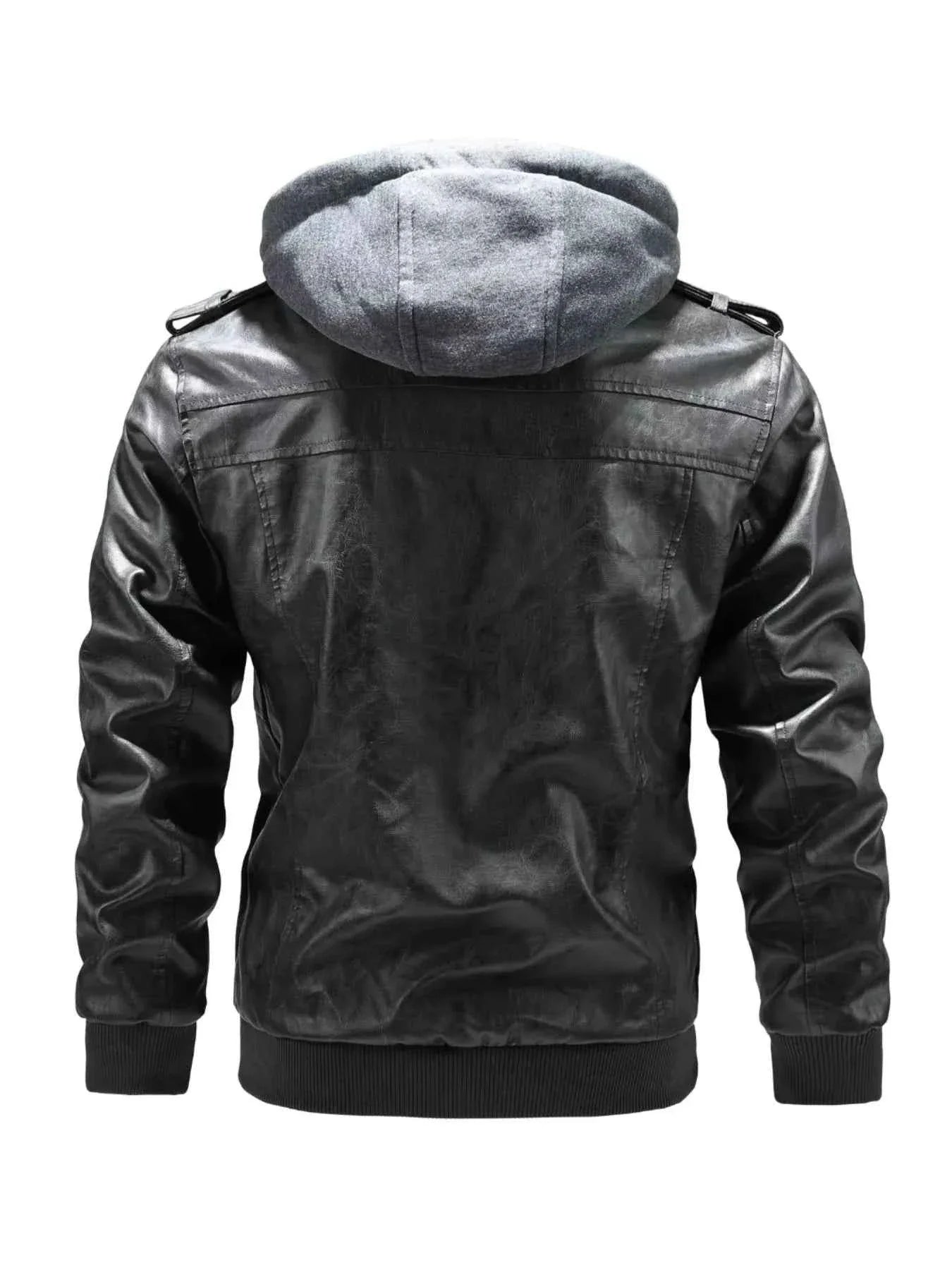 Men's Full Size Zip Up Drawstring Hooded Jacket Plus Size