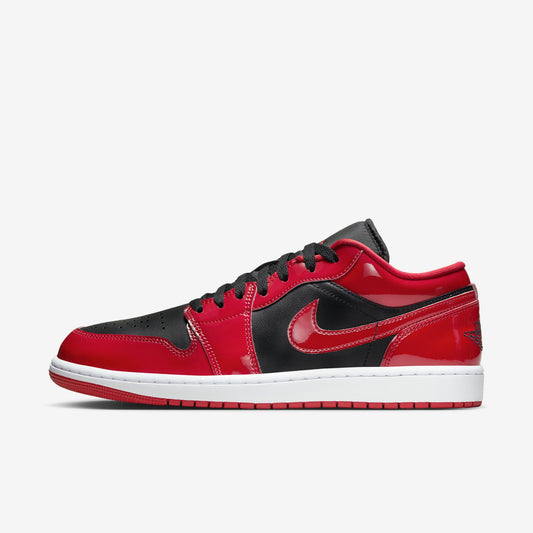 Jordan 1 Low Men Patent Varsity Red Black