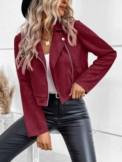 Zip Up Cropped Jacket