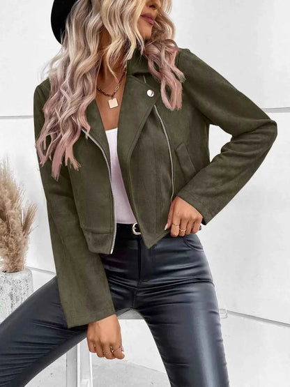 Zip Up Cropped Jacket