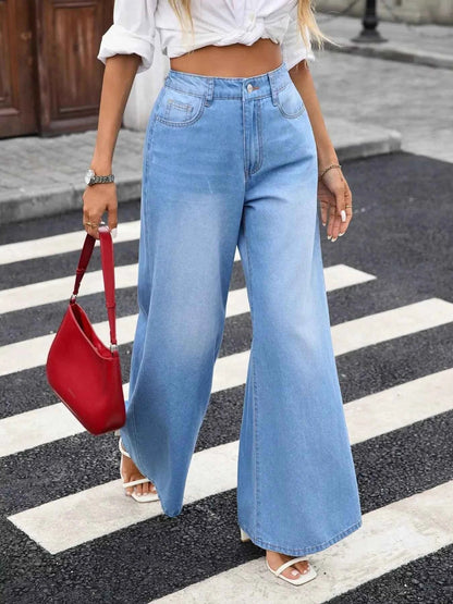 Wide Leg High Waisted Jeans