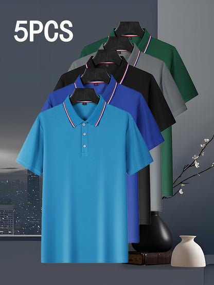 Polo deportivo transpirable para hombre, estilo veraniego fresco