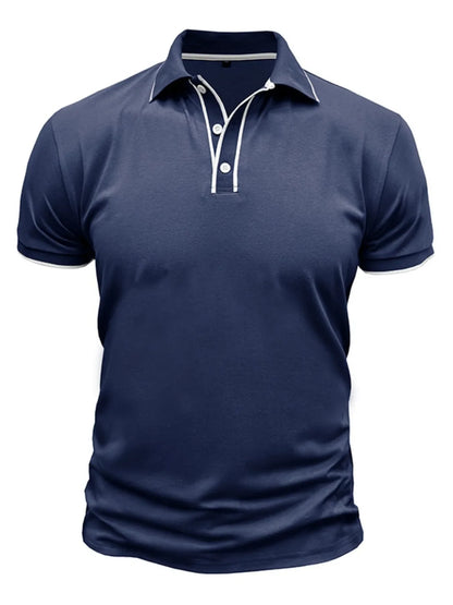 Men's Slim Fit Polo Shirt with Contrast Trim