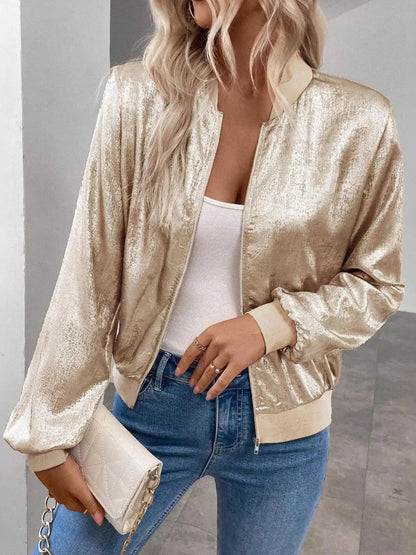 Chaqueta con cremallera Golden Hour Glam
