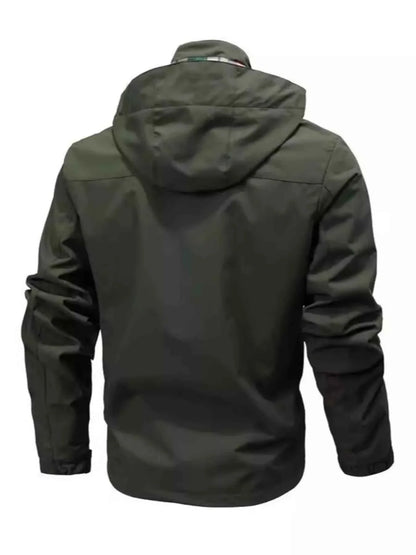 Men's Plus Size Hooded Outdoor Windproof Coat