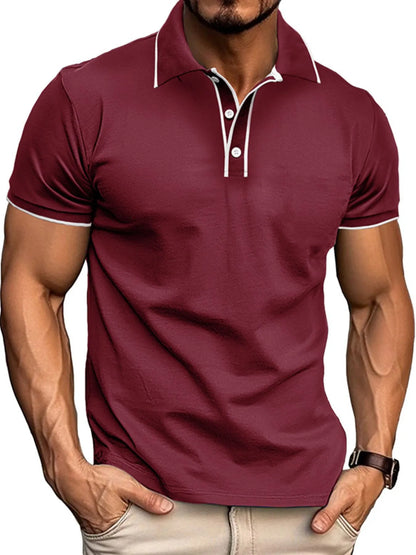Men's Slim Fit Polo Shirt with Contrast Trim