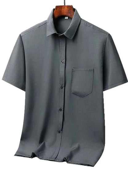 Men's Full Size Button Up Short Sleeve Shirt Plus Size