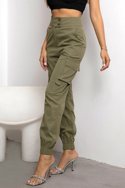 Joggers cargo de cintura alta y estilo urbano