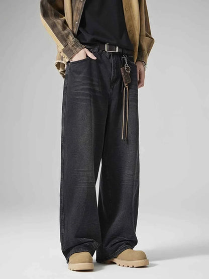 Men's Vintage Wash Loose Fit Jeans
