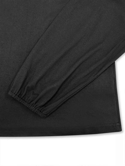 Casual Solid Color Top and Drawstring Shorts Two-Piece Set