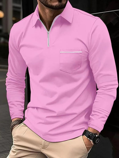 Miami Men's Long Sleeve Polo Plus Size