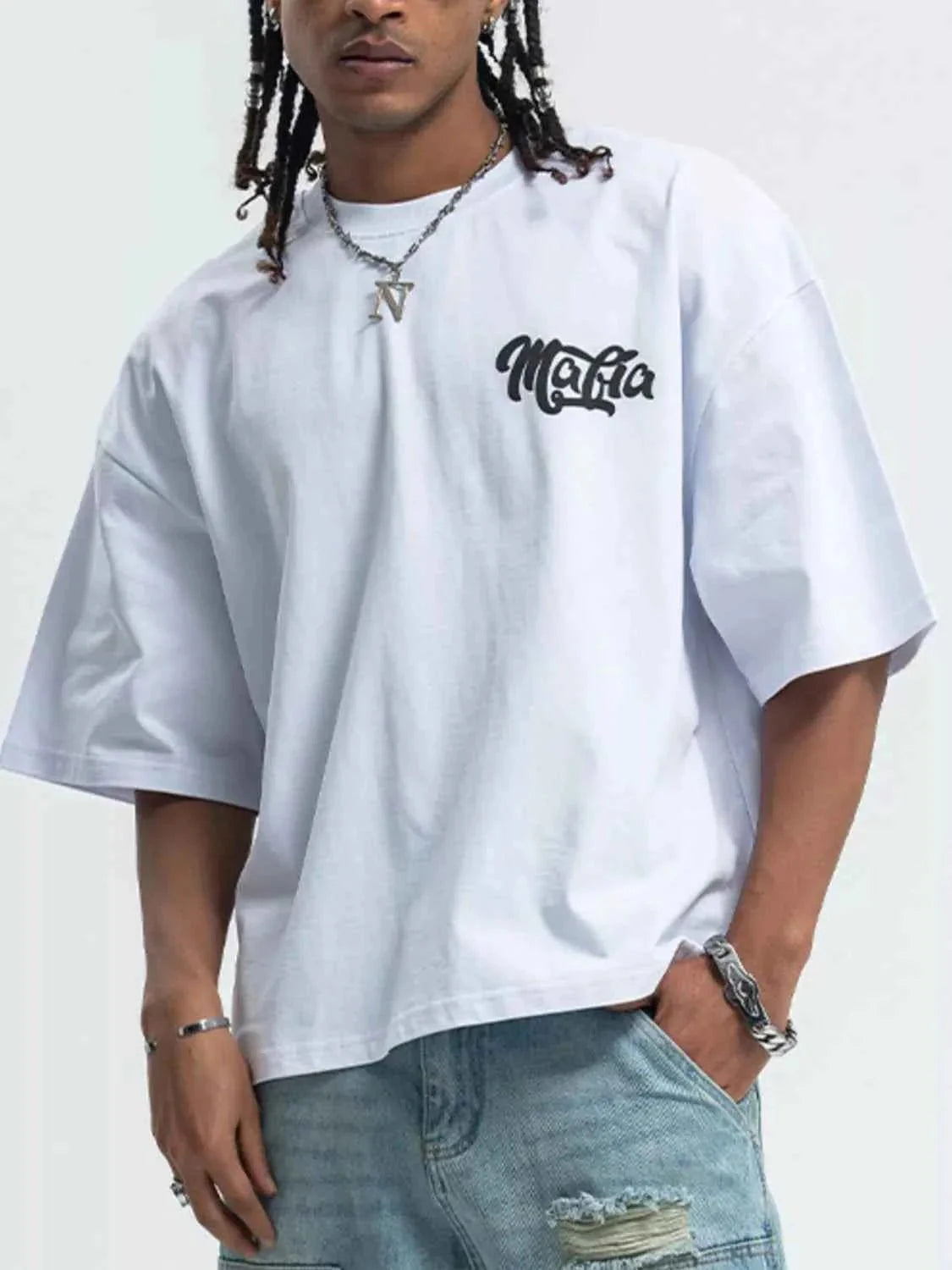 Men's Cartoon Round Neck Half Sleeve T-Shirt