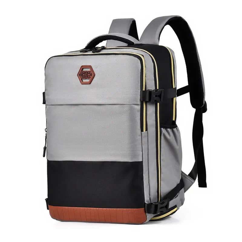 Color Block Multi-Pockets Backpack Bag