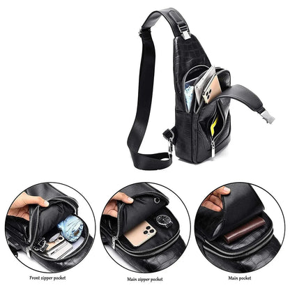 Leather Sling Backpack – Sleek & Eco-Smart