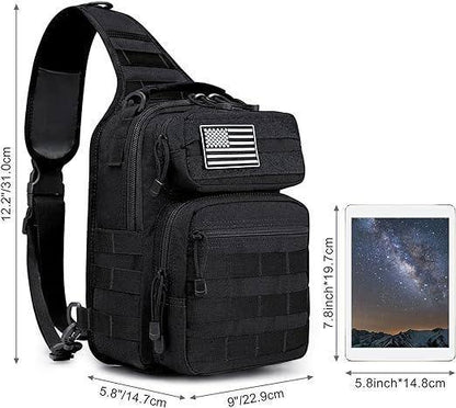 Bolsa táctica compacta tipo bandolera MOLLE: resistente y versátil 