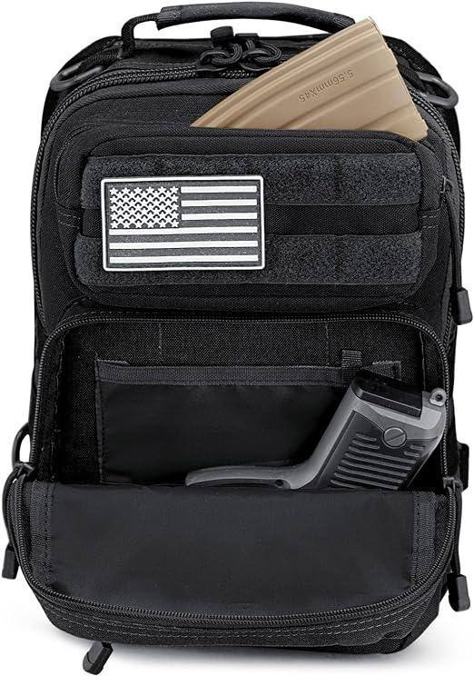 Bolsa táctica compacta tipo bandolera MOLLE: resistente y versátil 