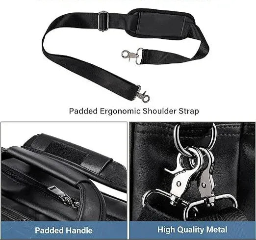 Bolso bandolera de cuero para portátil de 15,6 pulgadas, resistente al agua, ideal para trabajo y viajes 