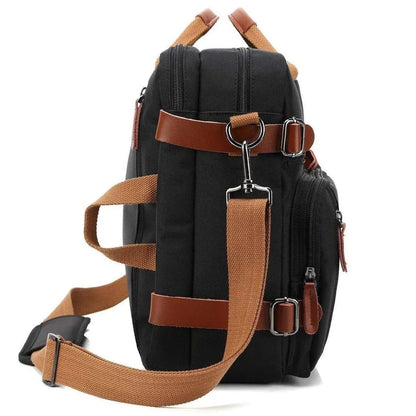 Bolso bandolera de lona Oxford: maletín convertible 3 en 1 para portátil 