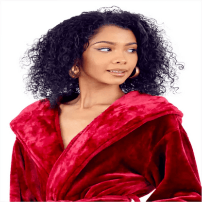 女士毛絨連帽浴袍 - 在家享受水療般的舒適體驗