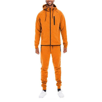 Conjunto deportivo de 2 piezas para hombre con chaqueta y pantalones con cremallera completa